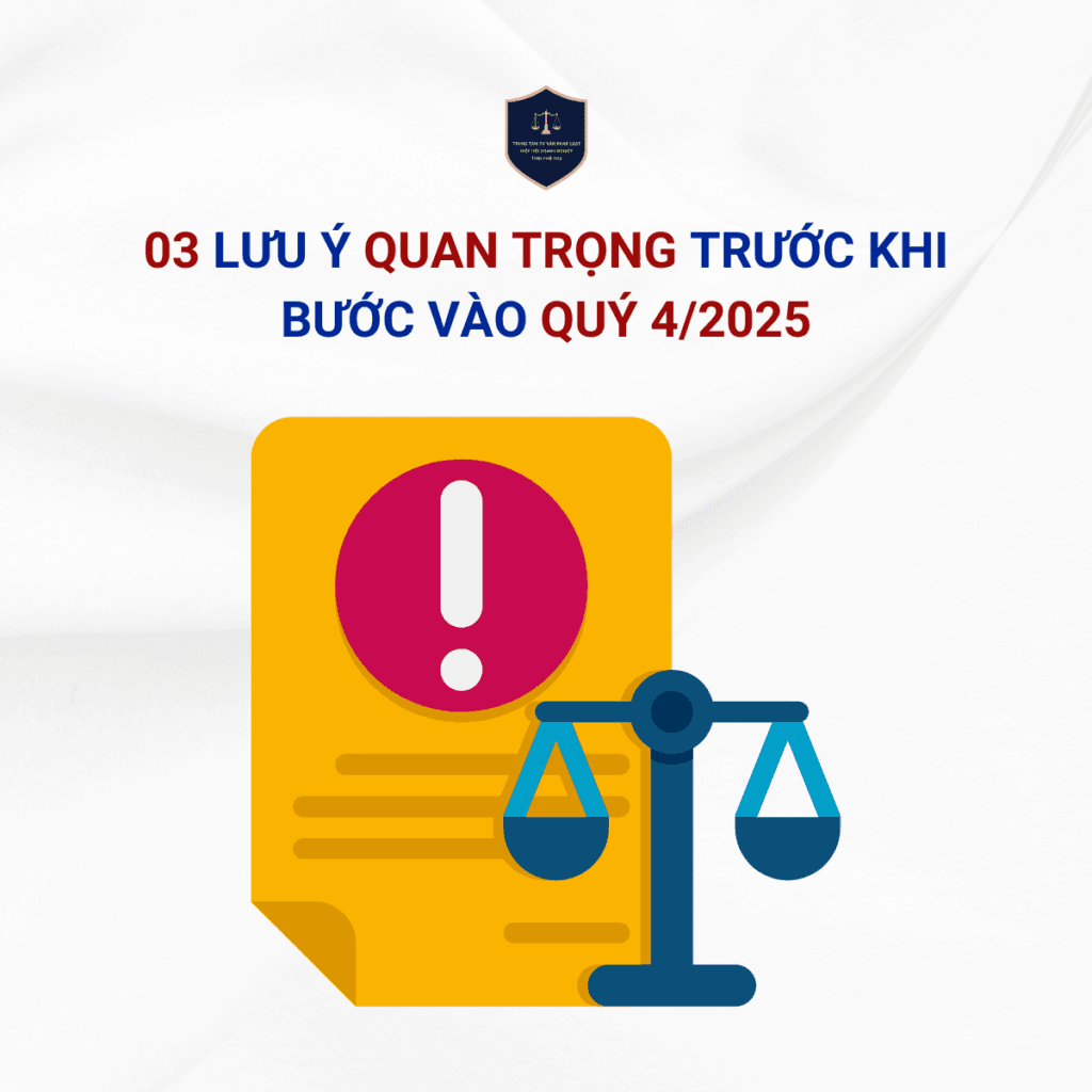 03 lưu ý quan trọng trước khi bước vào Qúy 4/2025