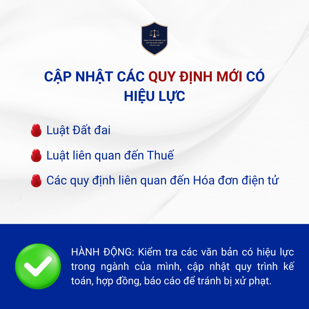 Cập nhât các quy định mới có hiệu lực